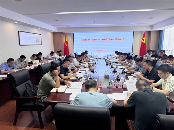 7月2日，王奇勇縣長主持召開富豐新城項目建設工作會，戴維、張暉、鄭向陽;縣紀委監(jiān)委機關、縣委組織部負責同志;縣財政局、縣發(fā)改委、縣資規(guī)局、縣住建局、縣衛(wèi)健委、縣民政局、縣文旅體局、縣中醫(yī)院、縣圖書館、縣檔案館徽投集團、農文旅集團、徽城鎮(zhèn)、鄭村鎮(zhèn)、富堨鎮(zhèn)主要負責同志富豐新城征遷工作專班負責同.jpg